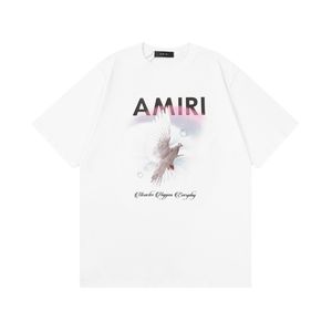 AMIRI Men's Fashion Casual Letter Print Graphic Short Sleeve T-Shirt